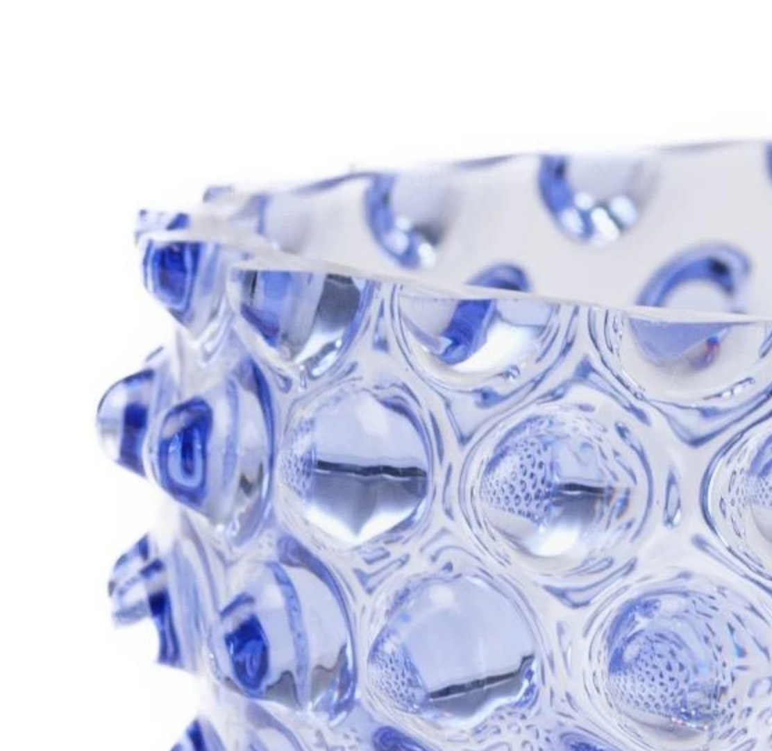 Kristallen kom – Lavendelblauw -  17 cm