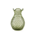 Kristallen vaas - Groen - 20,5 cm