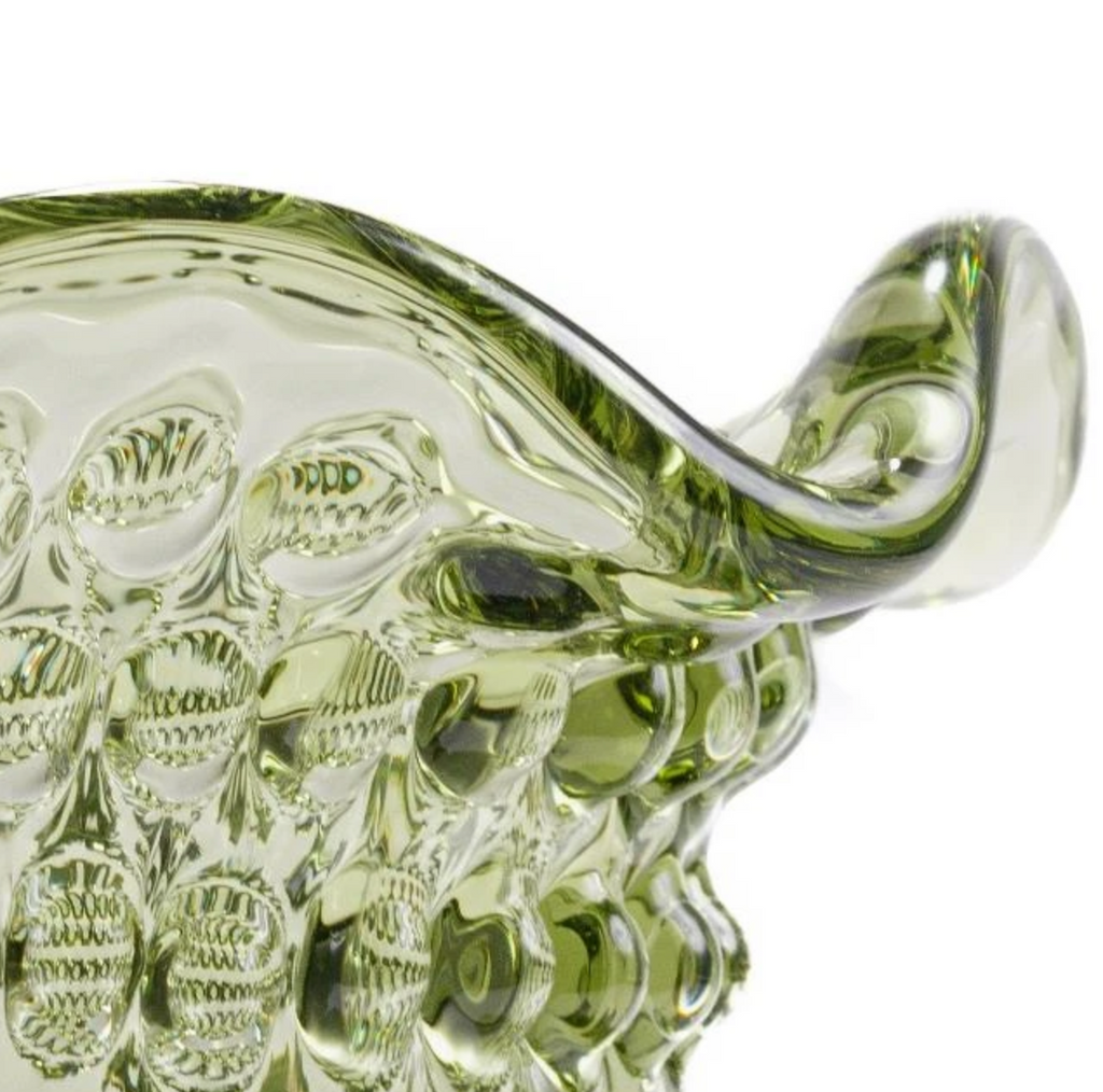 Kristallen vaas - Groen - 20,5 cm