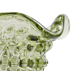 Kristallen vaas - Groen - 20,5 cm