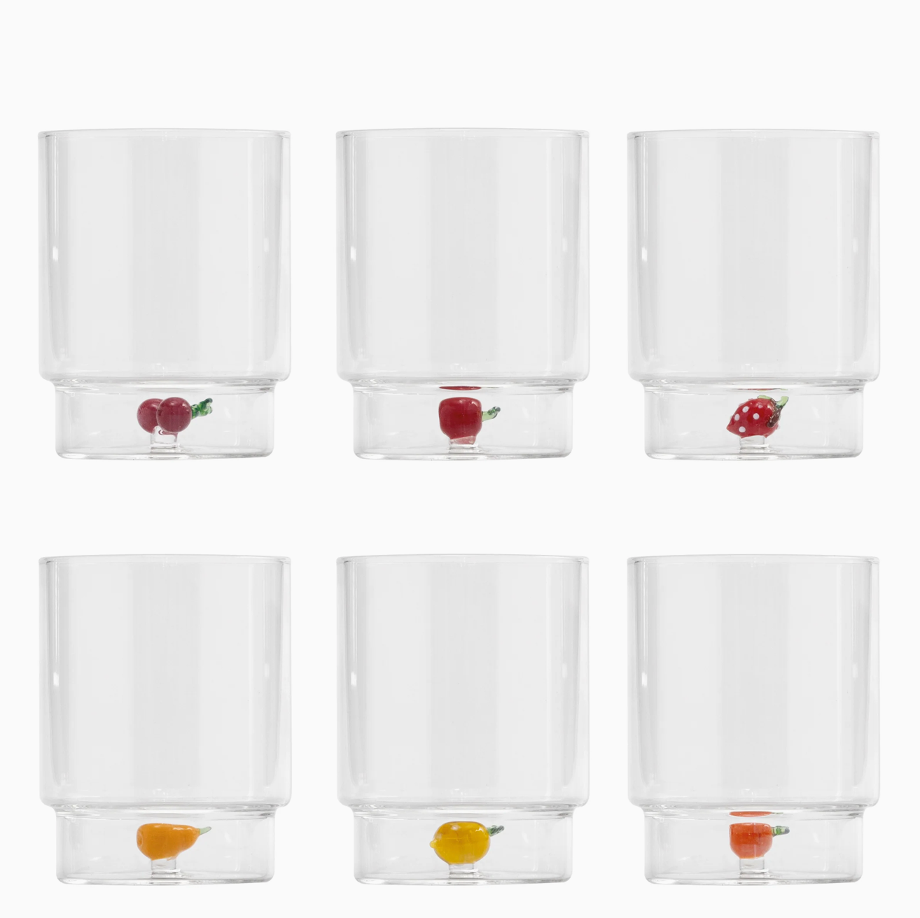 Teca - Fruit - Set van 6 Glazen