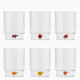 Teca - Fruit - Set van 6 Glazen