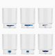 Teca - Visjes - Set van 6 Glazen