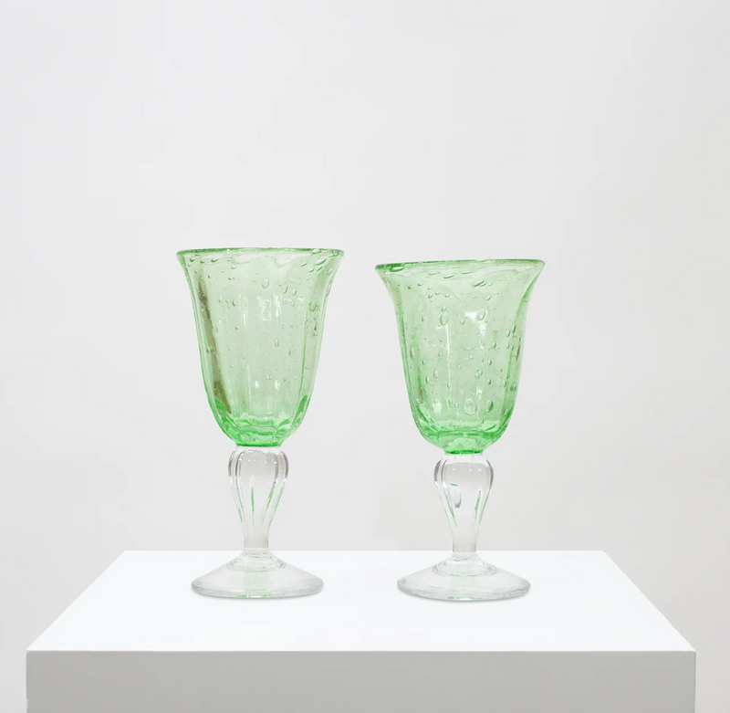 Wijnglas uit Biot - Groen