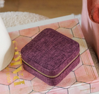 Travel Jewelry Box Linen Effect - Bordeaux