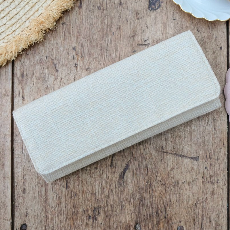 Sieradenpochette linnen effect - Beige