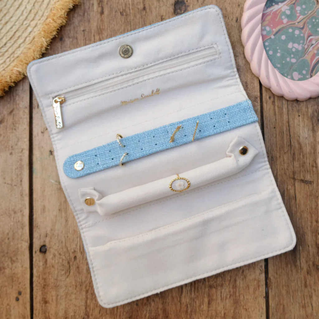 Jewelry pochette linen effect - Beige