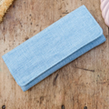 Linen-effect jewelry pouch - Light blue