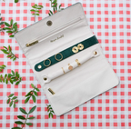 Velvet jewelry pouch - Green