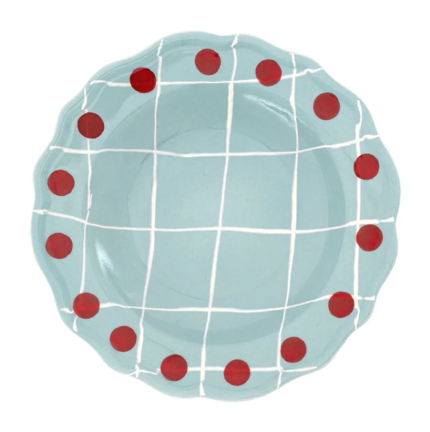 Quadri - Diep bord - Blauw - Ø 23 cm