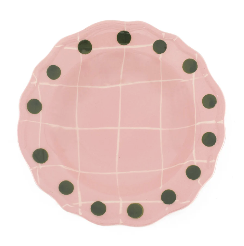 Quadri - Diep bord - Roze - Ø 23 cm