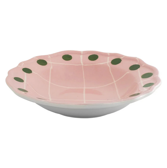 Quadri - Diep bord - Roze - Ø 23 cm