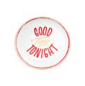 The Club - Pizza plate 'Good time tonight' - White/Red - Ø 32