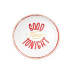 The Club - Pizza plate 'Good time tonight' - White/Red - Ø 32