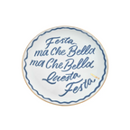 The Club - Pizza plate 'Festa' - White/Blue - Ø 32