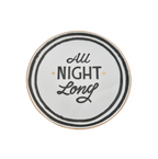 The Club - Pizza plate 'All night long' - White/Black - Ø 32