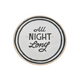 The Club - Pizza bord  'All night long' - Wit/Zwart - Ø 32
