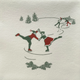 Servetten - Schaatsende mannetjes - 40x40