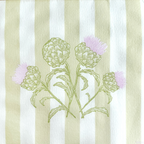 Napkins - Stripes with artichokes - 40x40