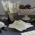 Napkins - Stripes with artichokes - 40x40