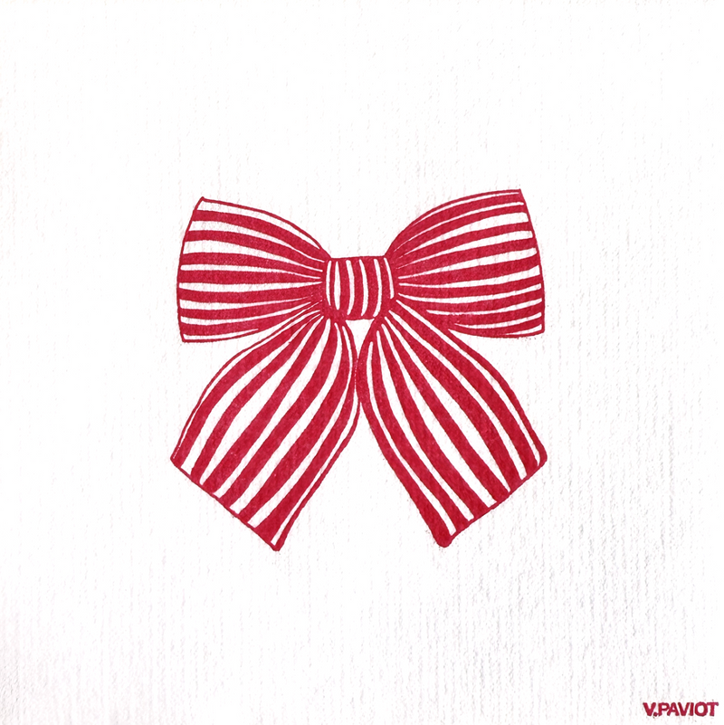 Servetten - Rode strik  - 25x25