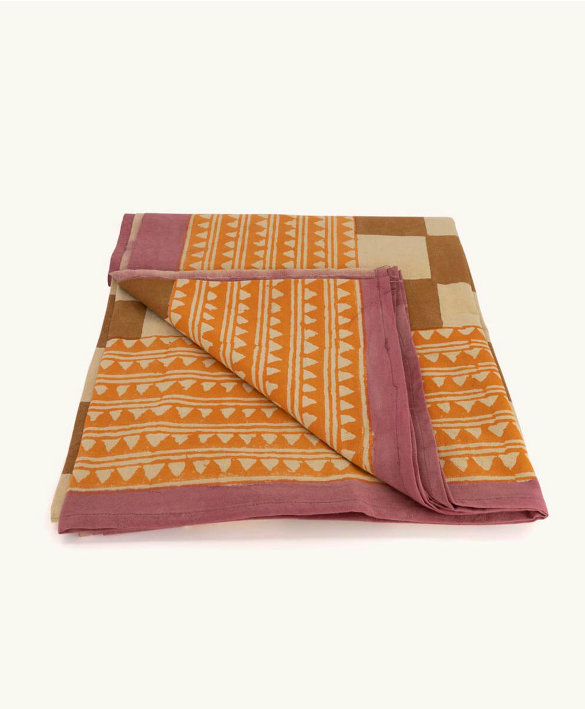 Hand-printed tablecloth "Checkmate" - 2 sizes