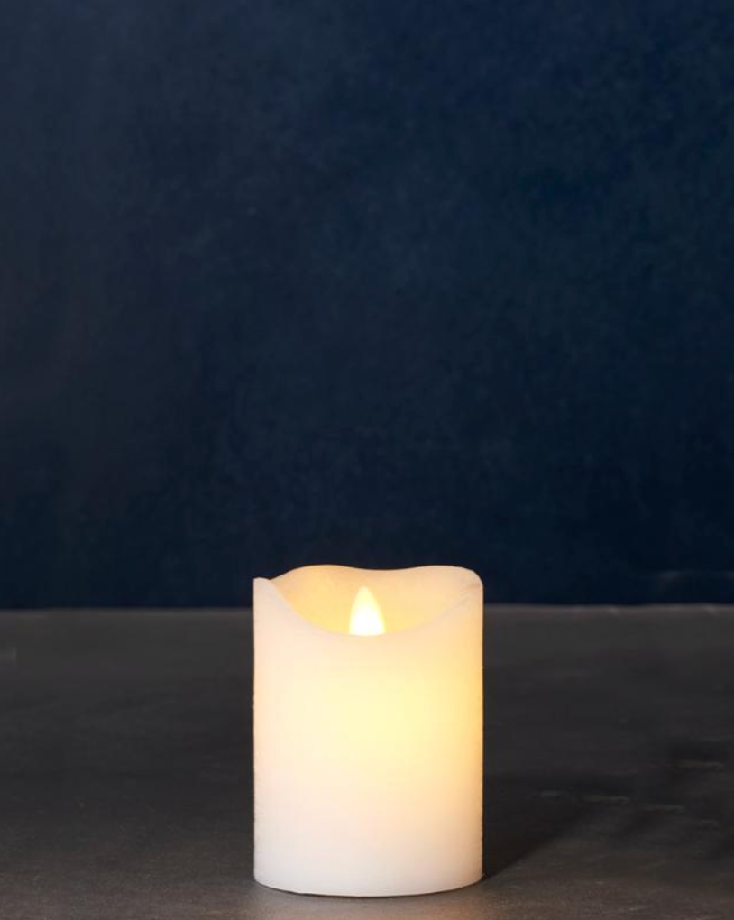 LED pillar candle Ø7.5 x 10 cm – white