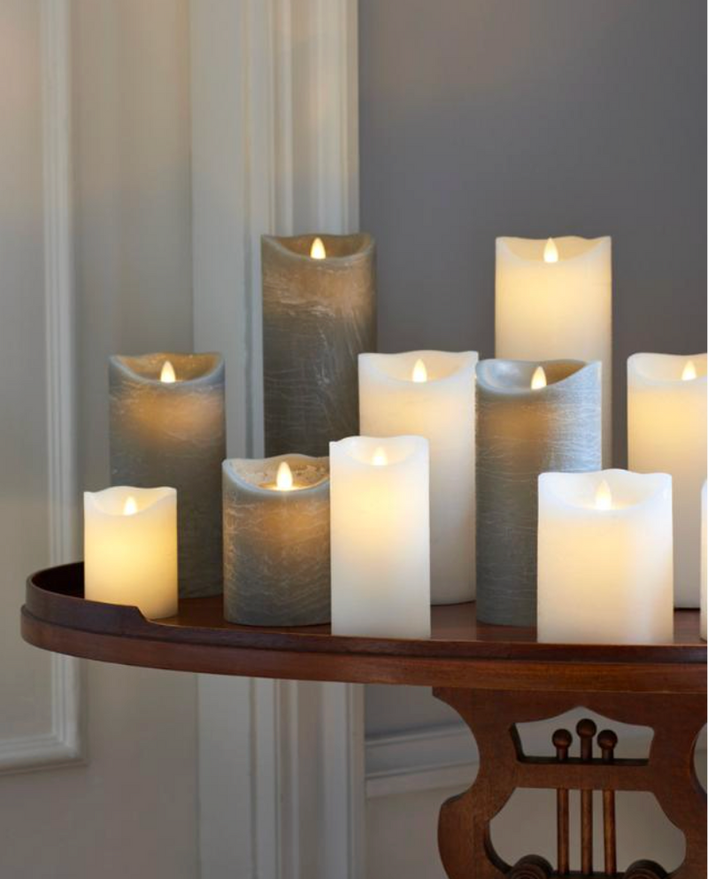 LED pillar candle Ø7.5 x 10 cm – white