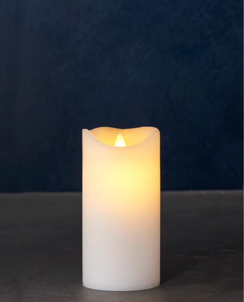LED pillar candle Ø7.5 x 15 cm – white