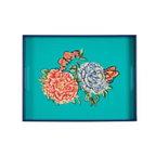 Tray - Green Flower - 45x34 cm