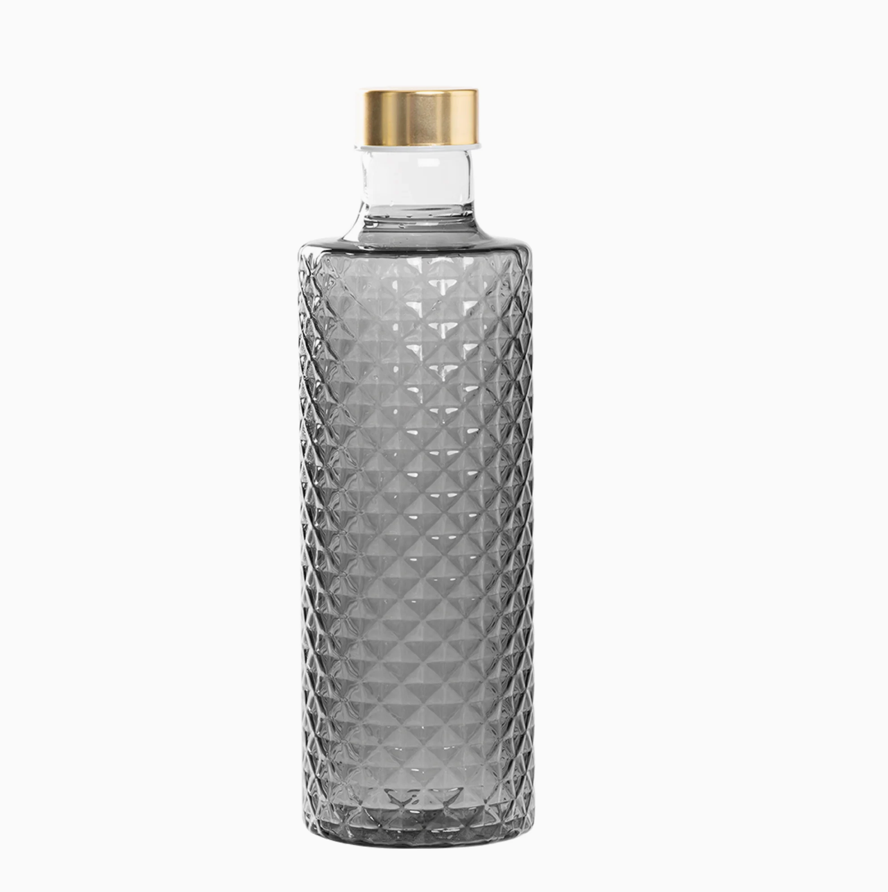 Glass bottle with cap - Gray