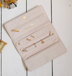 Sieradenpochette pied de poule effect - Roos