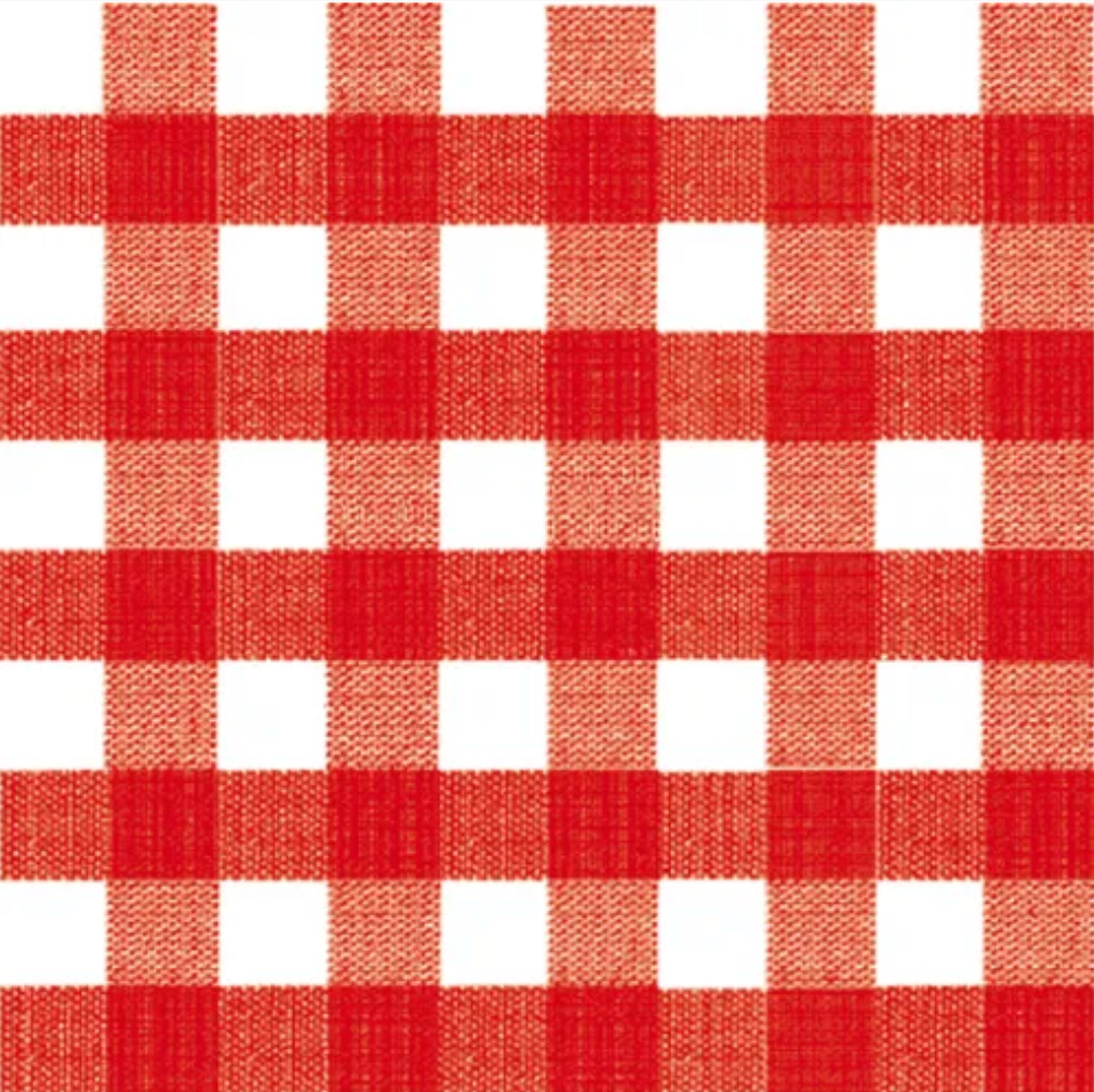 Napkins - Red Vichy - 40x40