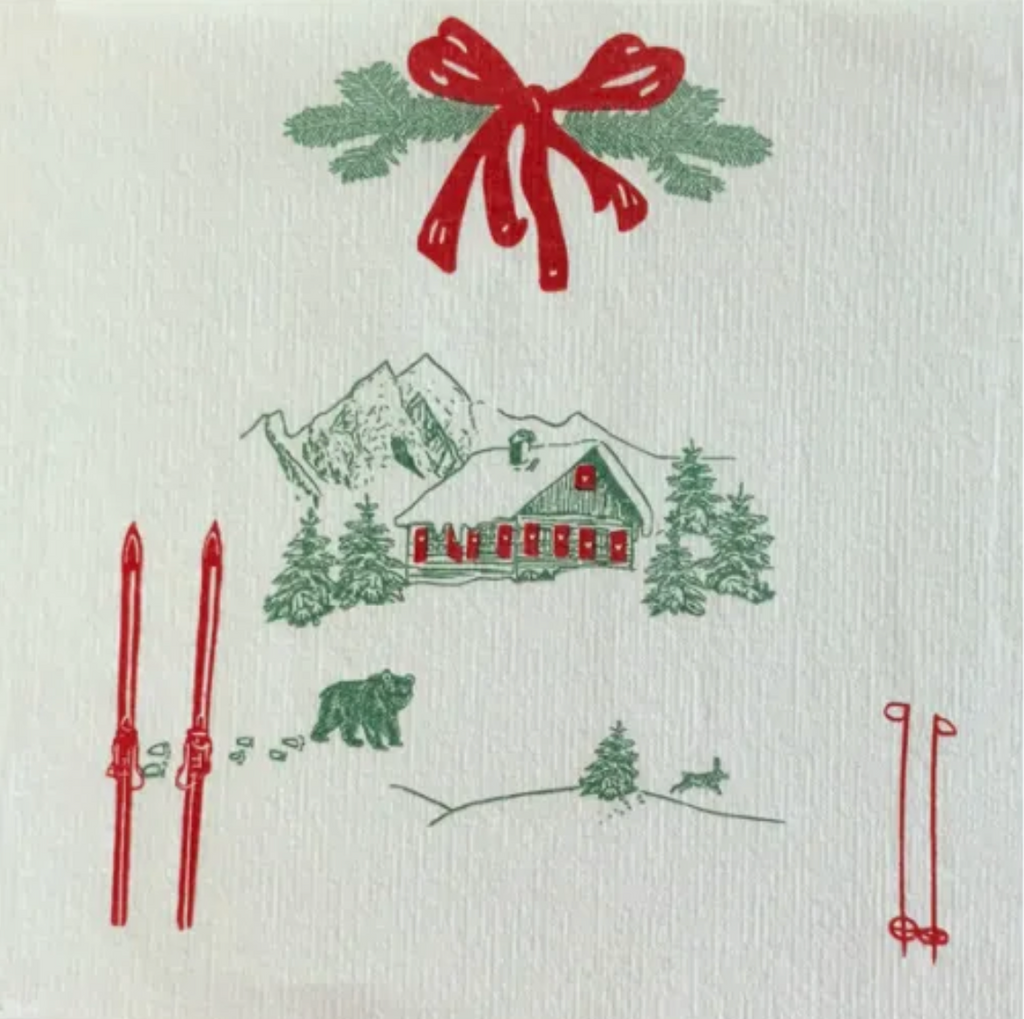 Papieren kerst- en winterservetten 40x40