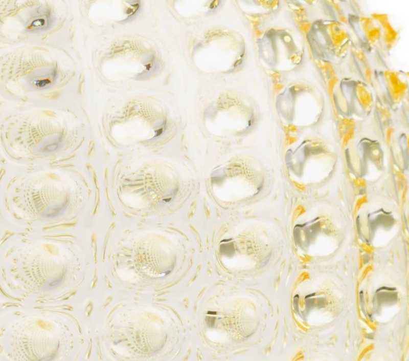 Round Crystal Vase - Lemon Yellow