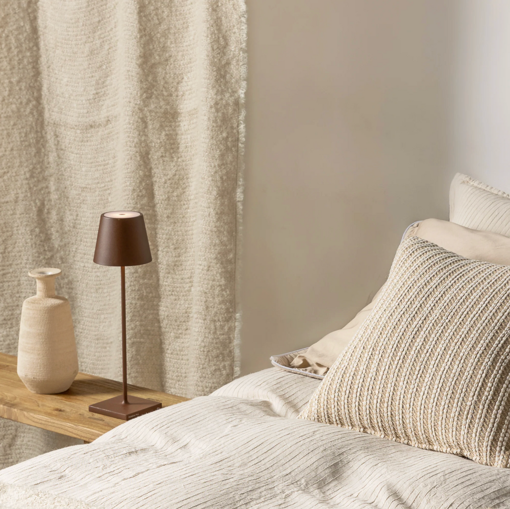 Tafellamp Poldina Corten – Draadloos & Dimbaar