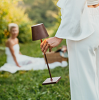 Tafellamp Poldina Corten – Draadloos & Dimbaar