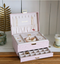 Jewelry box with houndstooth effect - Pink