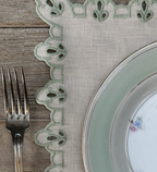 Vlekwerende Linnen Placemat – 50x35 cm - Saliegroen