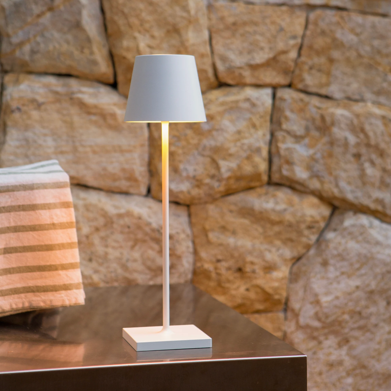 Draadloze oplaadbare lamp - Poldina - Wit