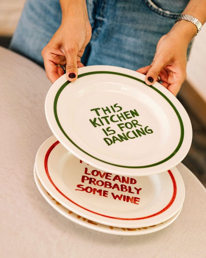 Plate - 'This kitchen is for dancing' - Ø27