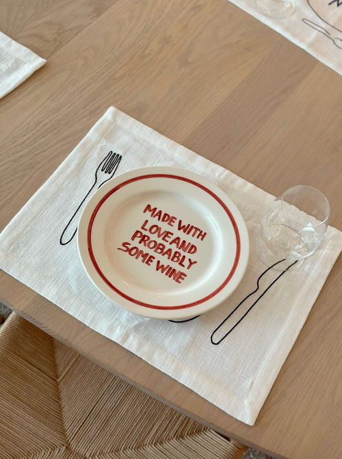 Bord - 'Made with love and probably some wine' - Ø27