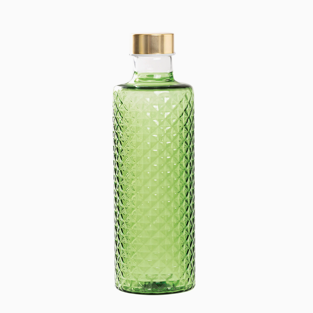 Glazen fles met dop Groen