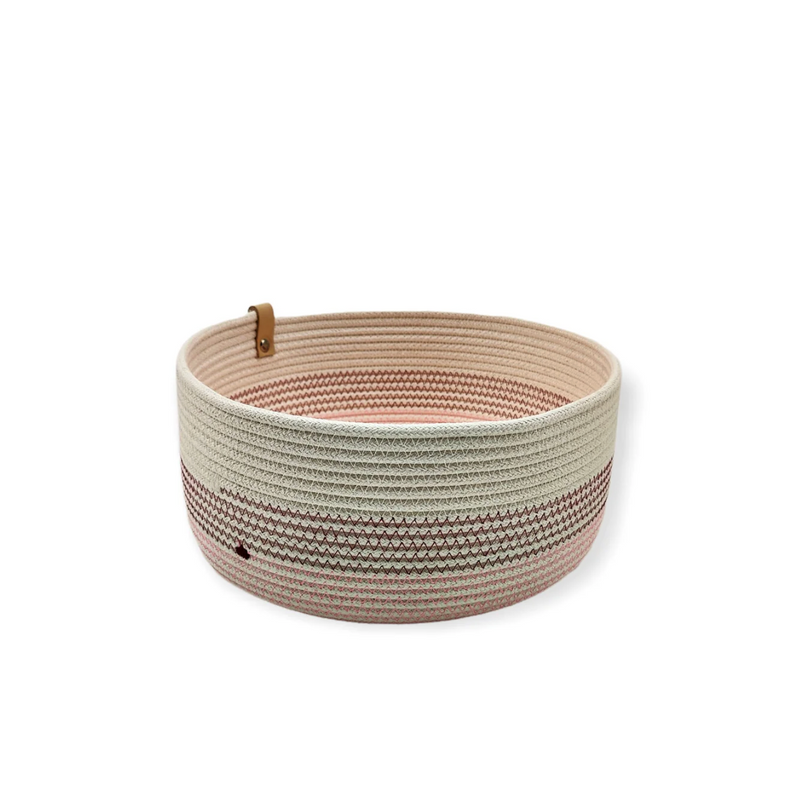 Handgemaakte manden uit gerecycled katoen - Bordeaux/roze - (S -L - Hoog/Laag)