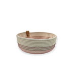 Handmade baskets made from recycled cotton - Bordeaux/pink - (S - L - High/Low)