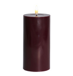 LED pillar candle Ø7.5 x 15 cm – Bordeaux