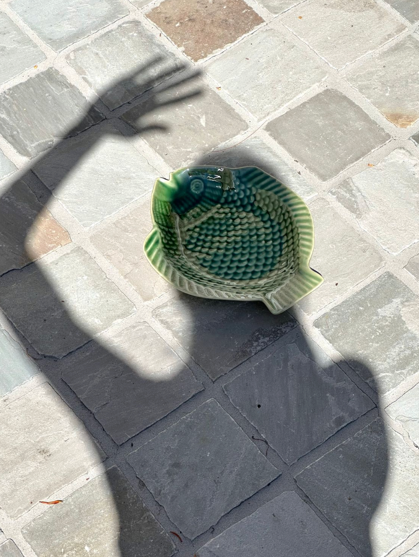 Visbord in groen — 28 cm