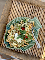 Visbord in groen — 28 cm