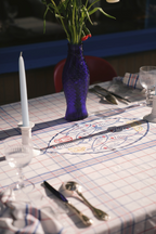 Tafellaken - Léon Blue - Blauw Visje