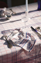 Stoffen Servetten - Léon Blue (Set 2) - Blauw Visje